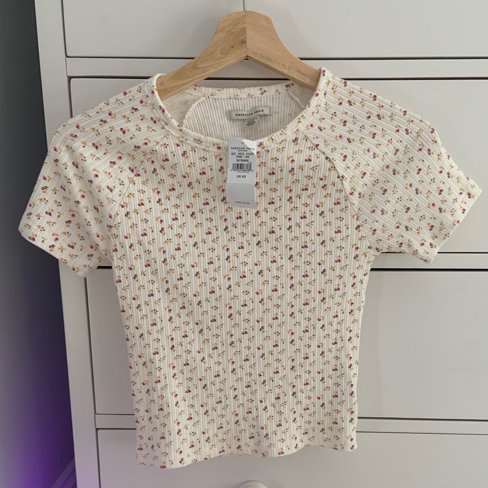 ribbed american eagle tee